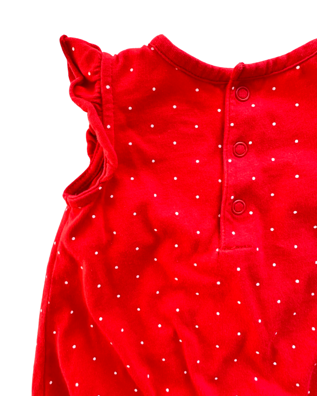 3M Baby Girl Carters Red Polka Dot Bubble Romper