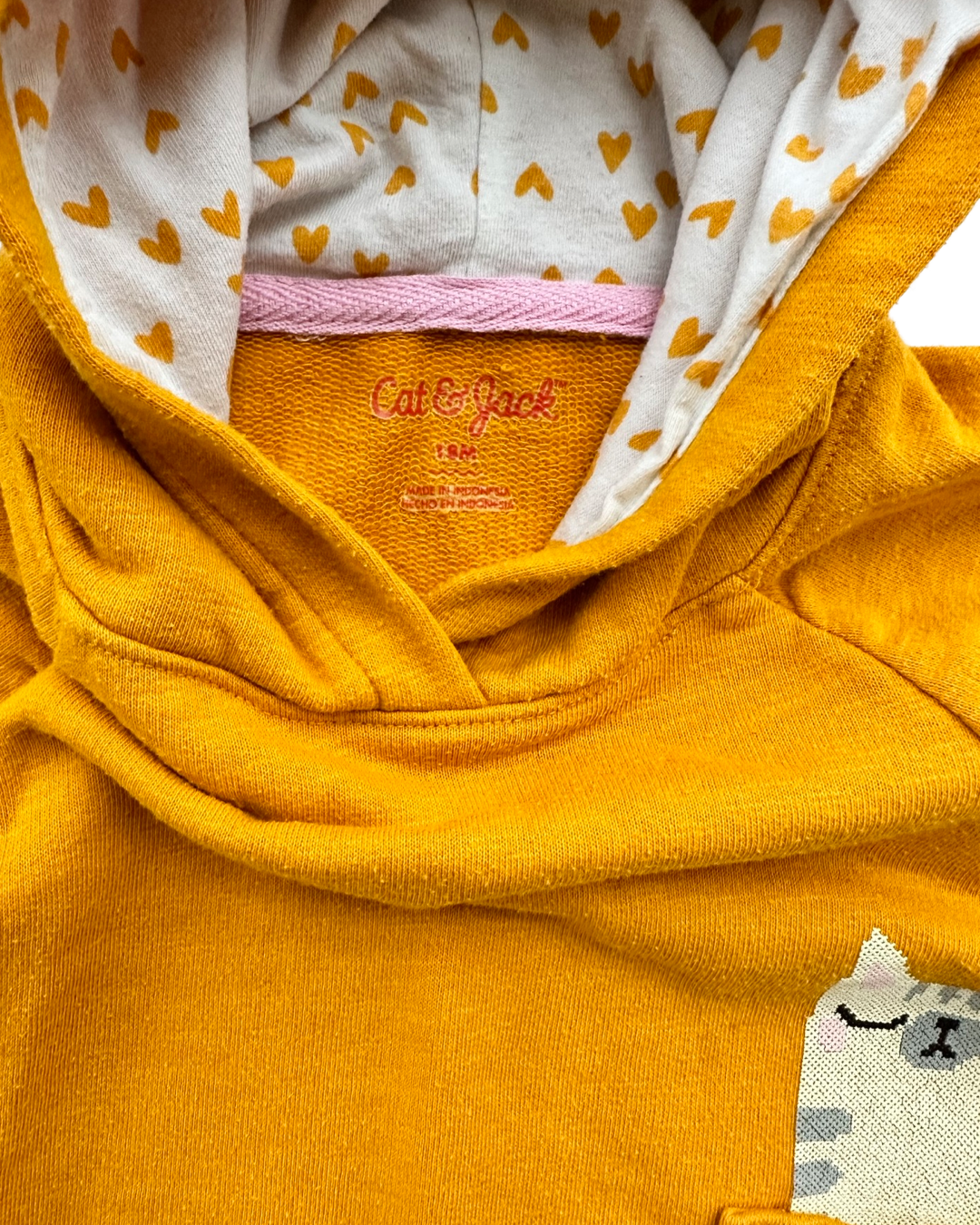 18M Baby Girl Mustard Cat & Jack Cat Sweatshirt Top