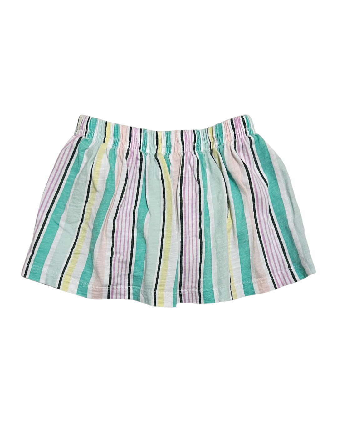 18M Baby Girl Pink & Aqua Striped Carters Skirt w/ Attached Bloomers