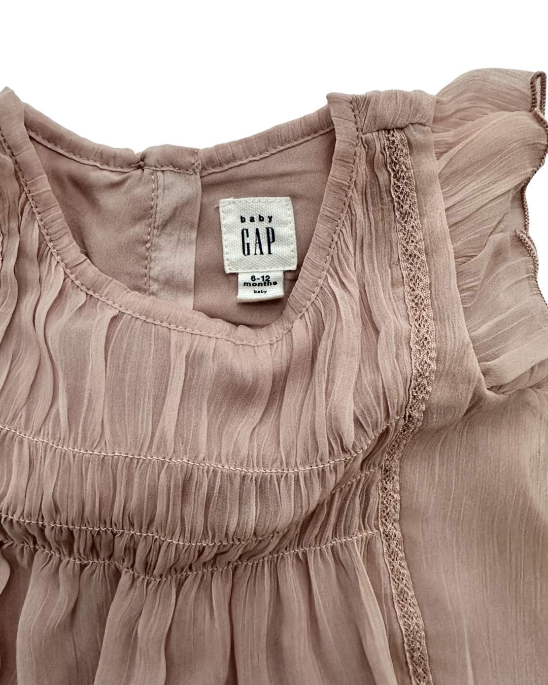 6-12M Baby Girl Baby Gap Blush Pink Chiffon Dress