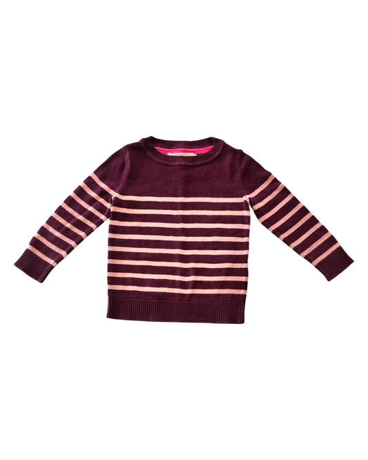 18M-24M Baby Girl Maroon / Pink H&M Sweater Top