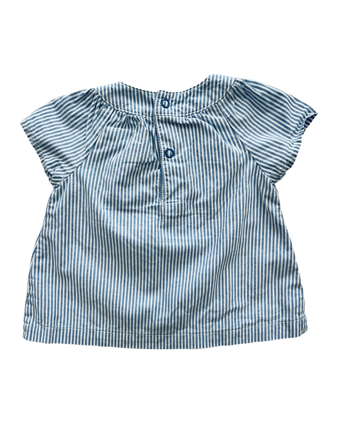 6M Baby Girl Carters Blue Striped Crab Top