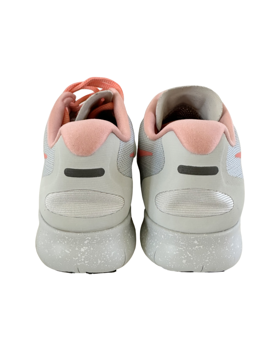 Women’s Size 6.5 light Gray & Coral Nike ID Athletic Tennis Shoes