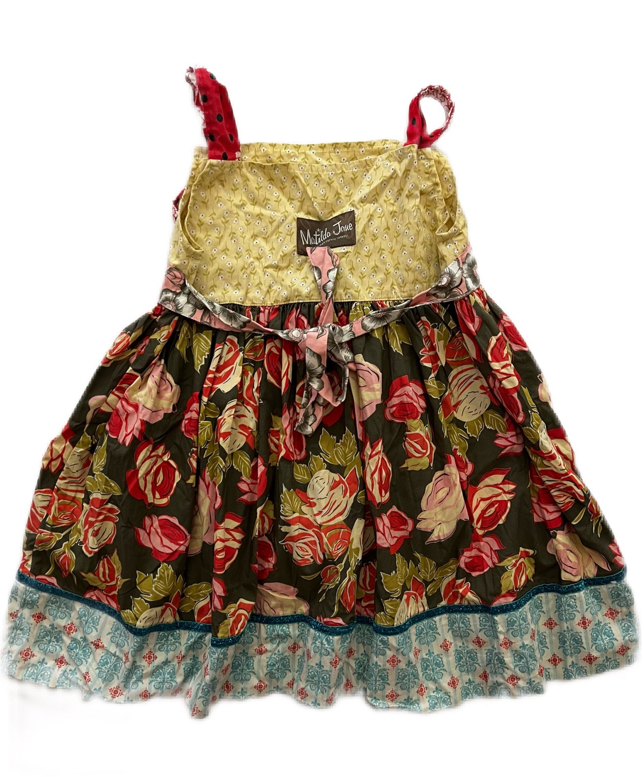 6x Girls Matilda Jane Serendipity Knot Tie Apron Dress