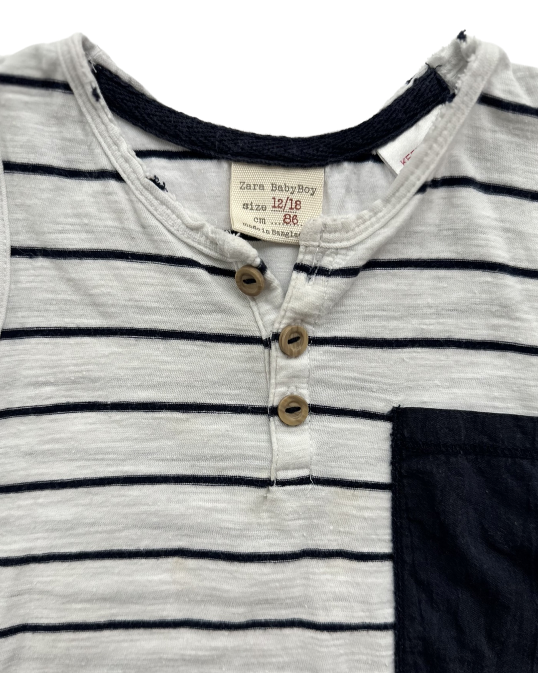 12M-18M Baby Boy Navy Striped Zara Tank Top