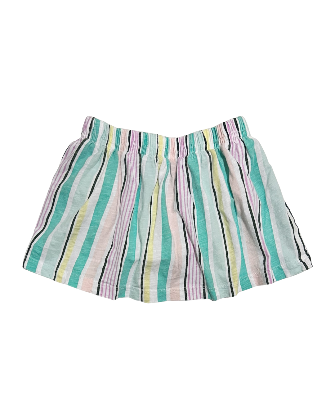 18M Baby Girl Pink & Aqua Striped Carters Skirt w/ Attached Bloomers