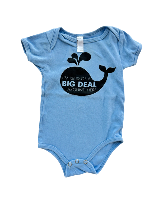 3-6M Baby Boy American Apparel Big Deal Whale Onesie