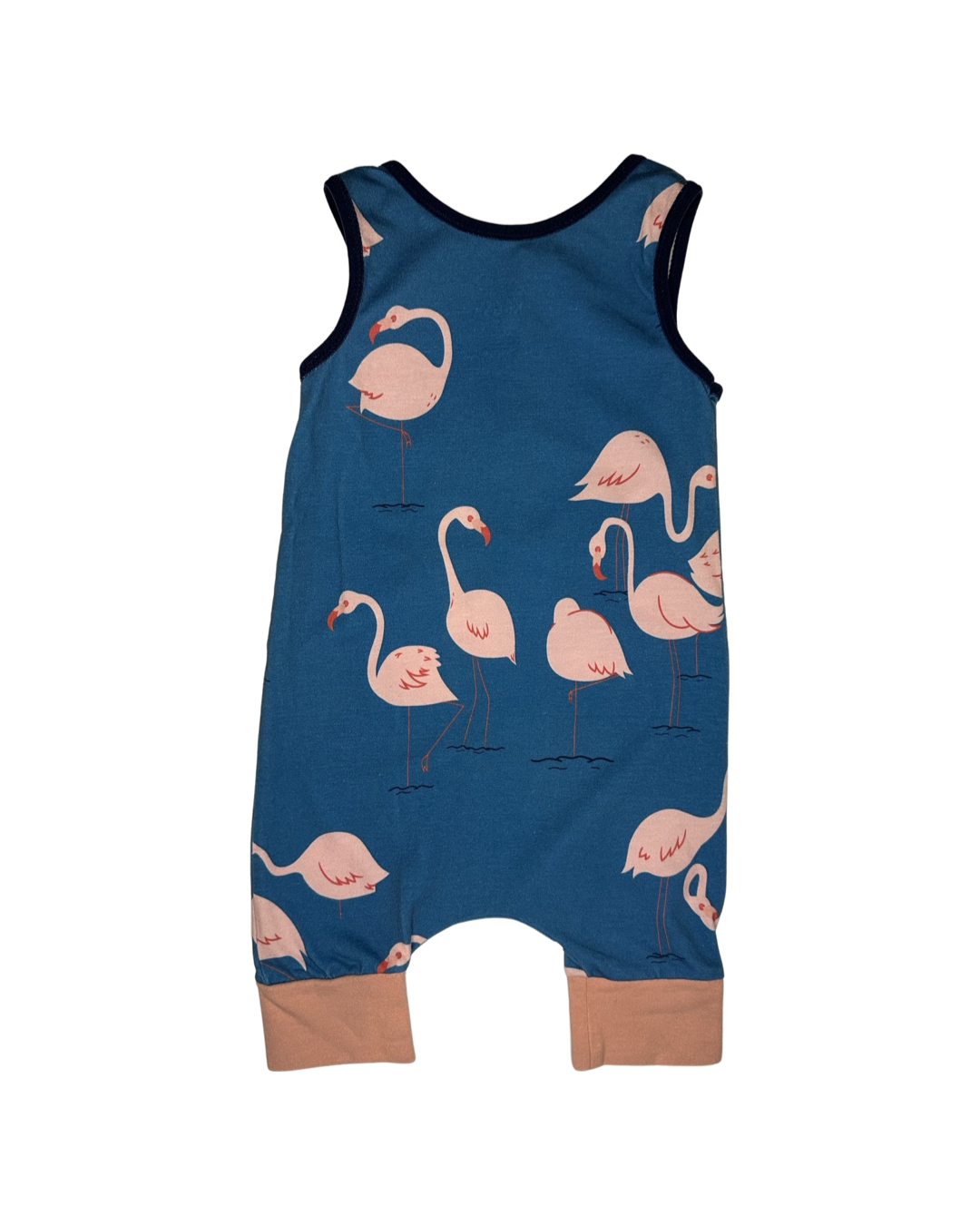 6M-12M Baby Boy Rags to Raches Flamingo Romper