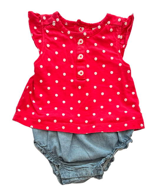 6M Baby Girl Carters Pink One Piece Bubble