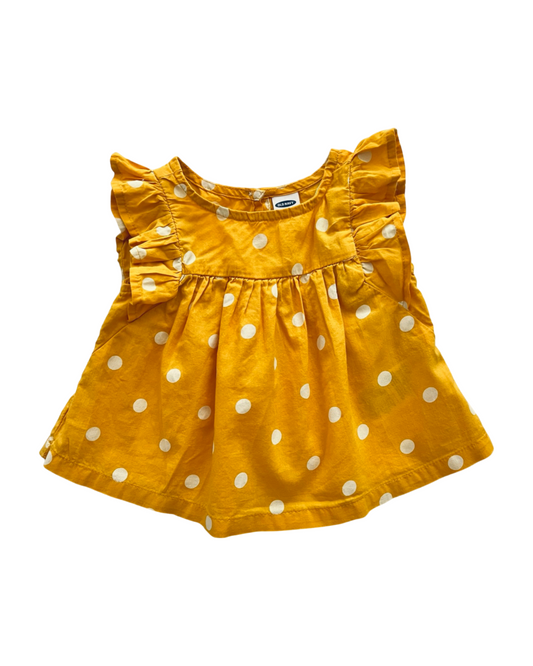 3-6M Baby Girl Mustard colored Old Navy Top