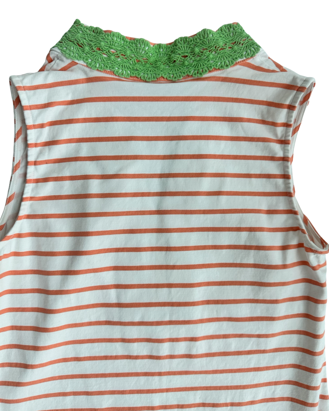 Women’s Size 2 Crown & Ivy Coral Stripped Dress w/ Green Trim