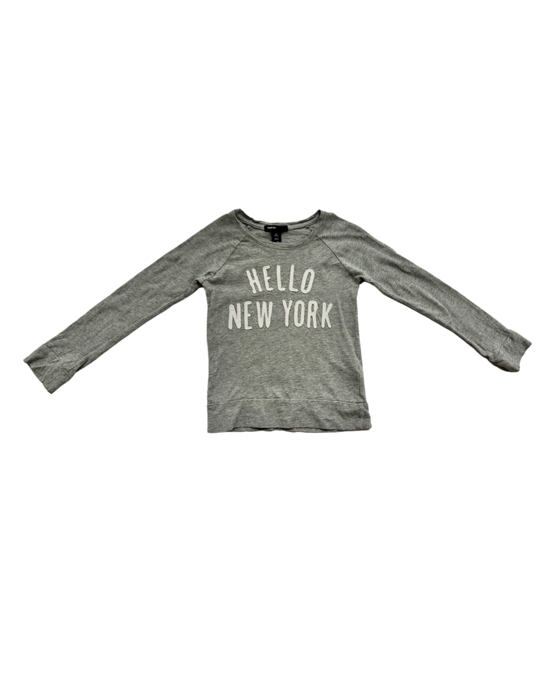 XS 4-5 Toddler Girl Gap Kids XS Gray Long Sleeve Hello New York Top