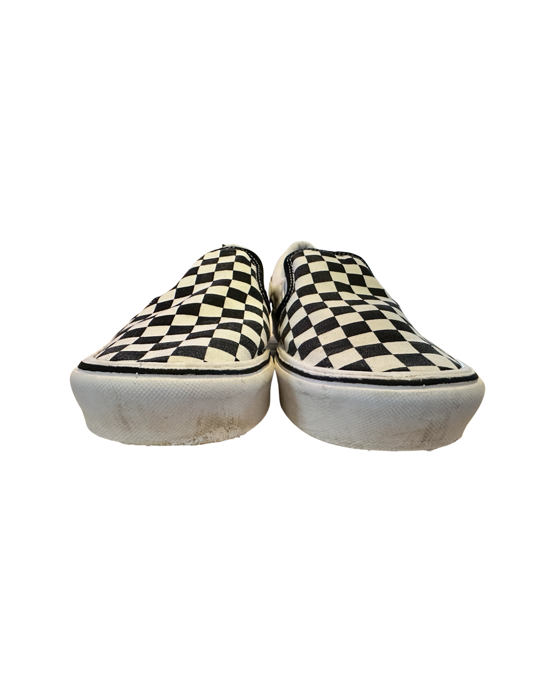 Men’s 9.5 Women’s 11 Black and White Checkered Slip-on Vans