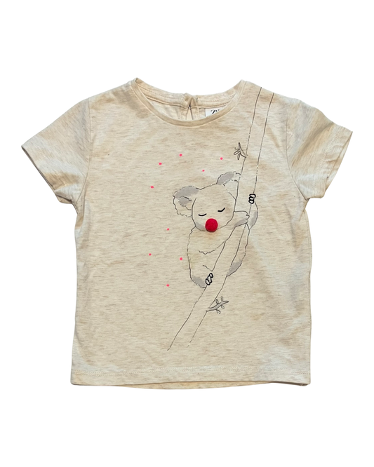 12M-18M Baby Girl Zara Koala Bear Top
