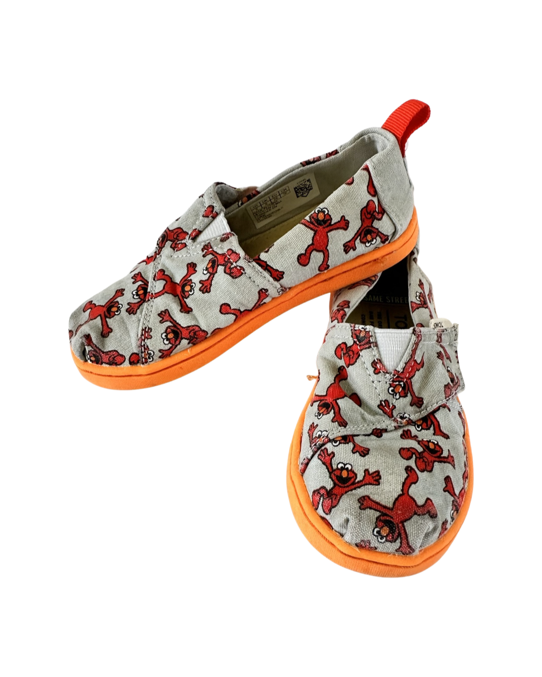 9C Toddler Boy / Girl Size Toms Sesame Street Elmo Canvas Shoes