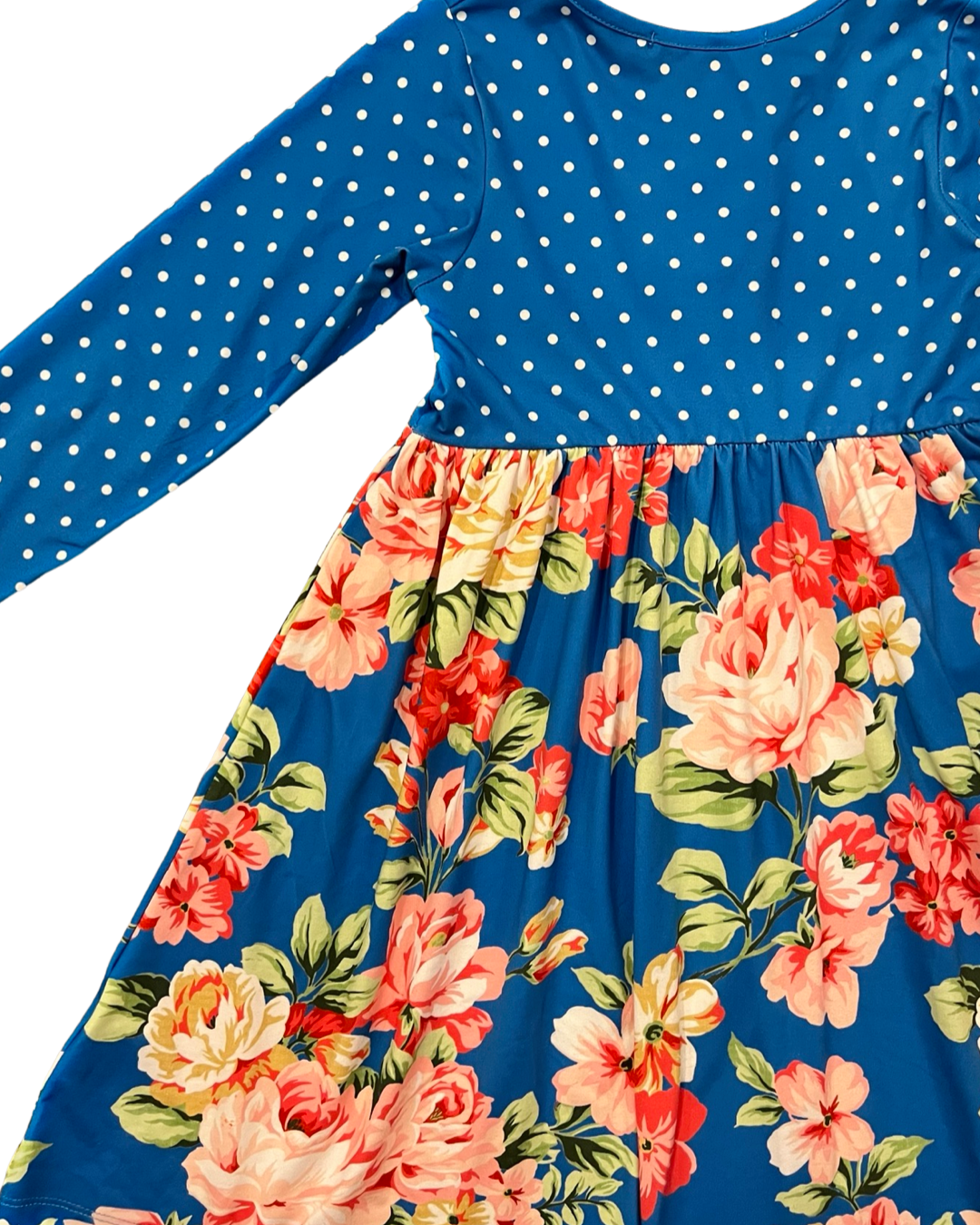 Girls size 8Y Millie Loves Lily Blue Polka Dot Floral Dress