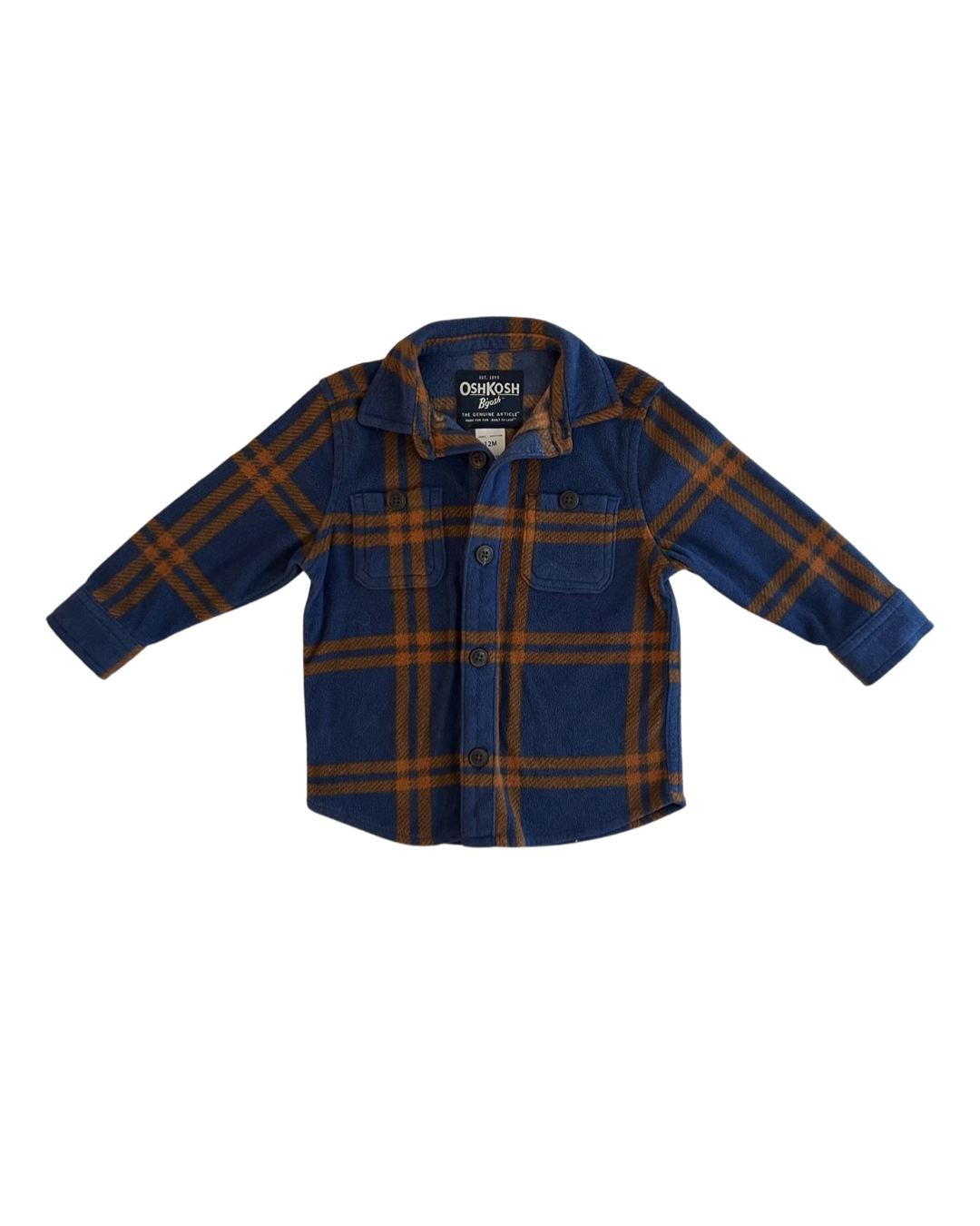 12M Baby Boy OshKosh Fleece Button Up Flannel