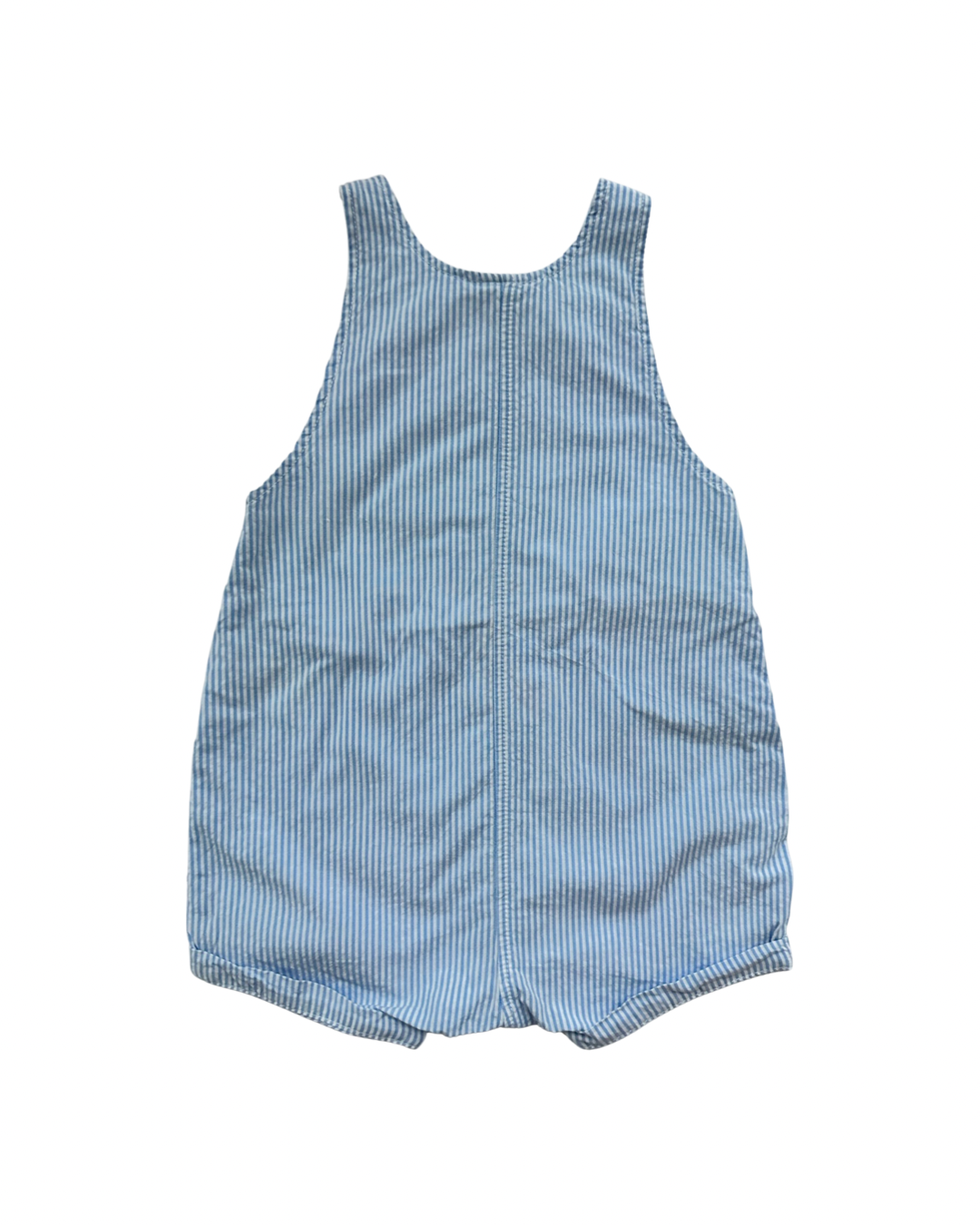 12M-18M Baby Boy H&M Blue Striped Romper Sailboat