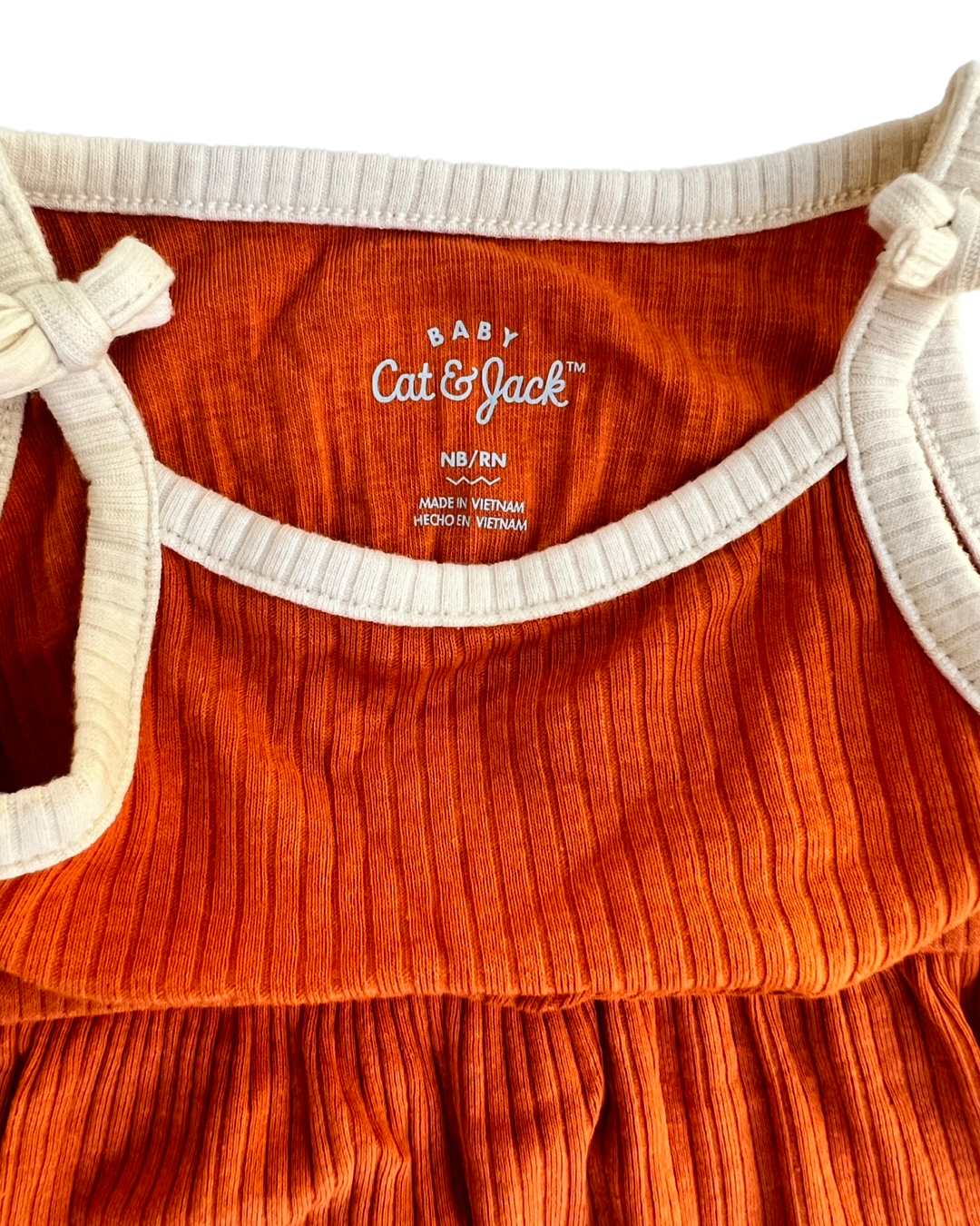 Newborn Baby Girl Pumpkin Colored Romper