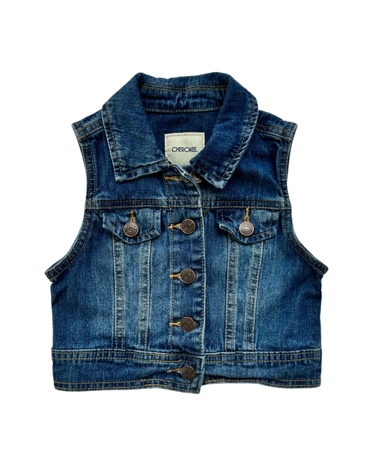 4T Toddler Girl Cherokee Jean Jacket Vest