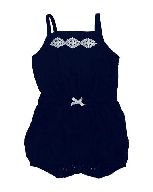 6M Baby Girl Carters Navy Blue Bubble Romper