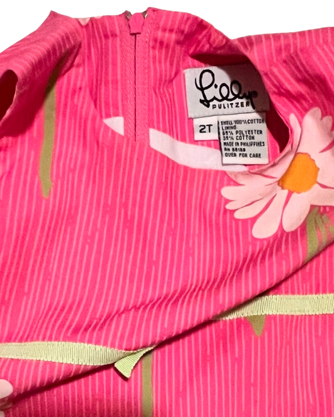 2T Toddler Girl Pink Daisy Lilly Pulitzer Shift Dress
