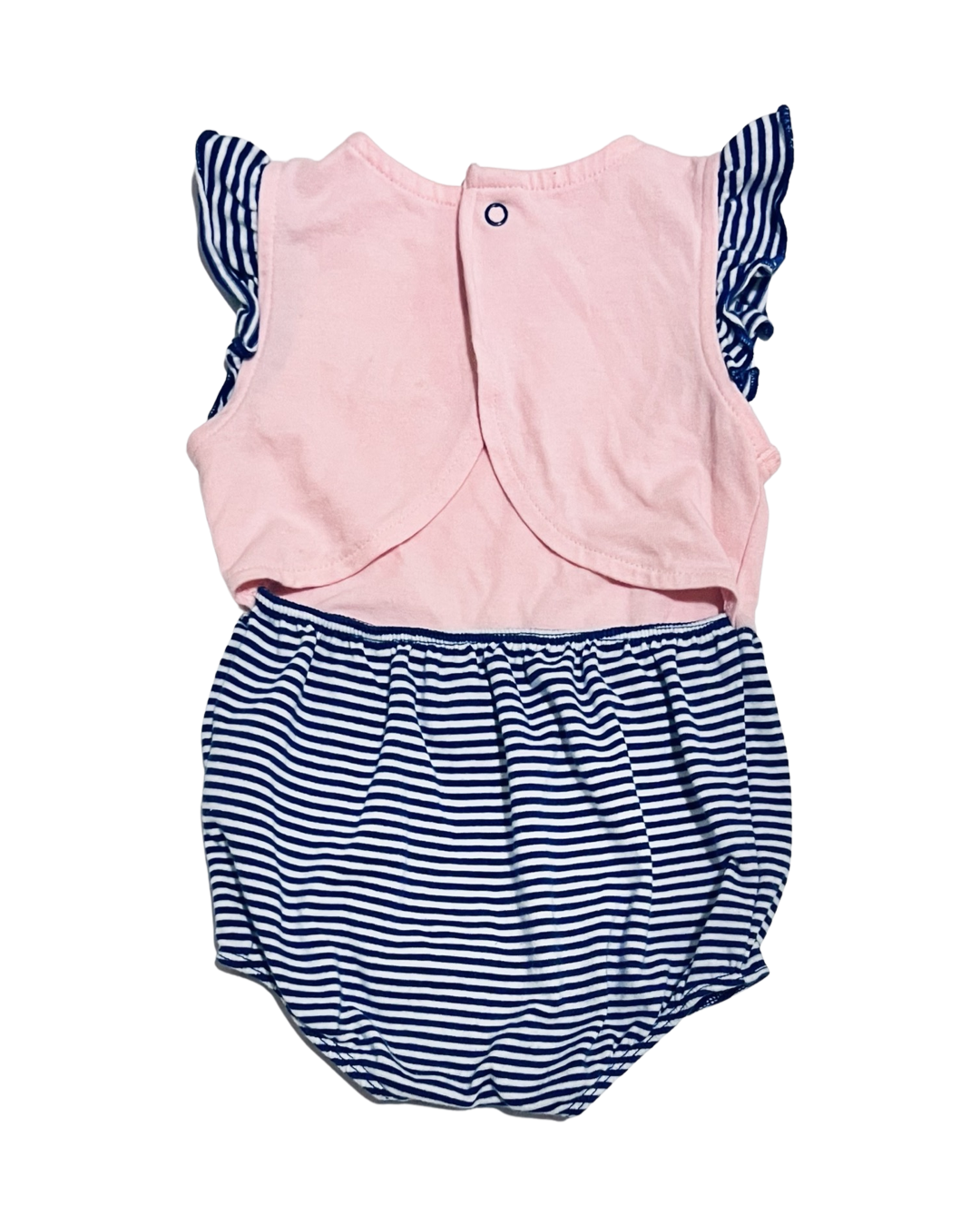 3-6M Baby Girl Pink / Blue Cat & Jack Sunshine Bubble Romper