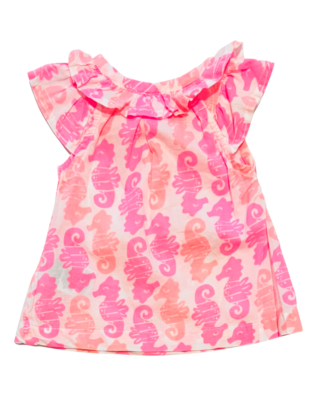 Newborn Baby Girl Carters Pink Seahorse Dress