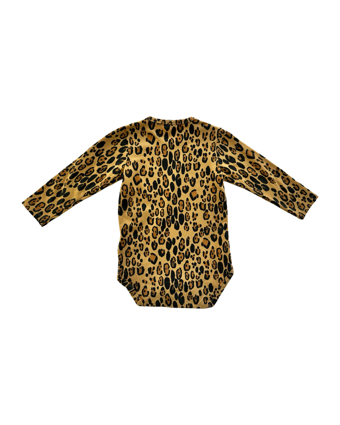 12M-18M Baby Girl Mini Rodini Organic Leopard Long Sleeve Onesie