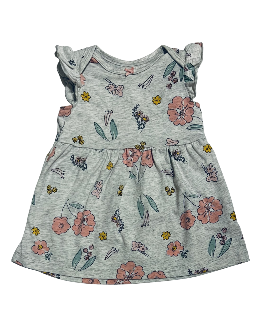 6M Baby Girl 2Pc Carters Floral Dress & Bubble Shorts