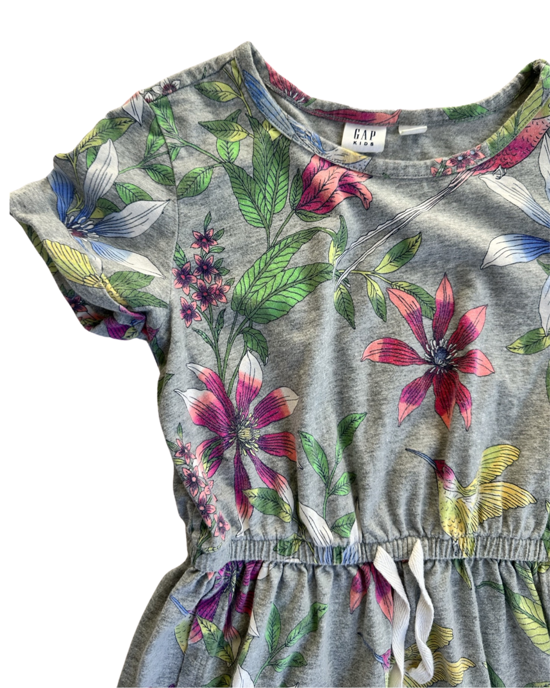 Toddler Girl Medium (8Y) Gap Kids Gray Floral Dress