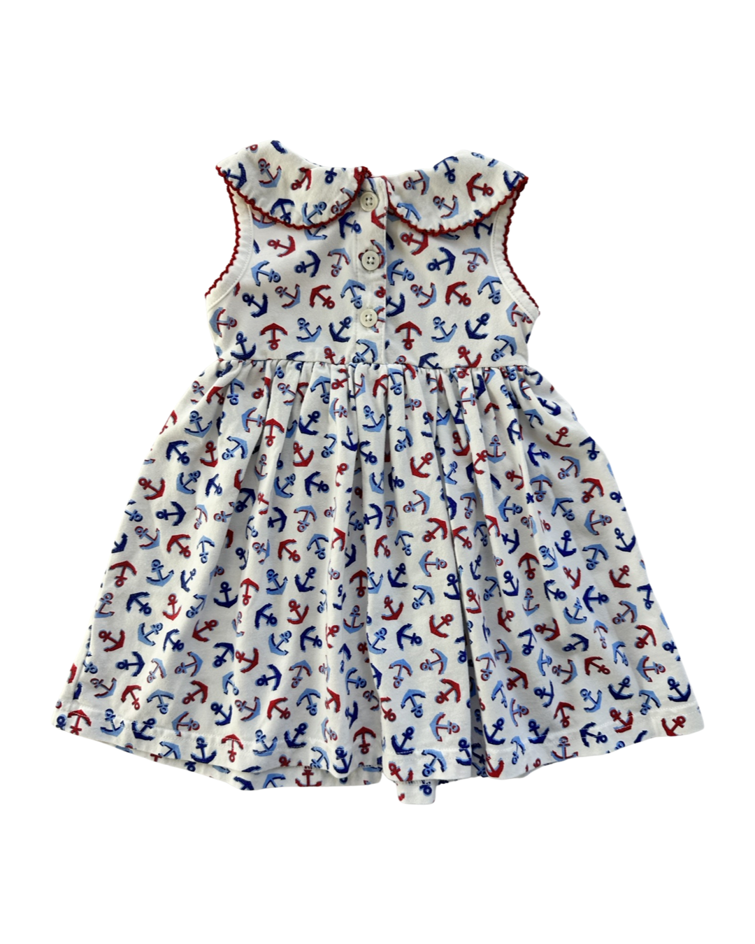 6M Baby Girl Red / White / Blue Anchor Rachel Riley London Dress