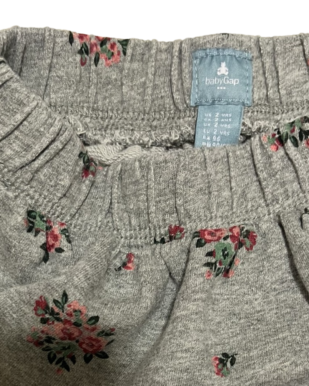 2T Toddler Girl Baby Gap Gray Floral Skirt