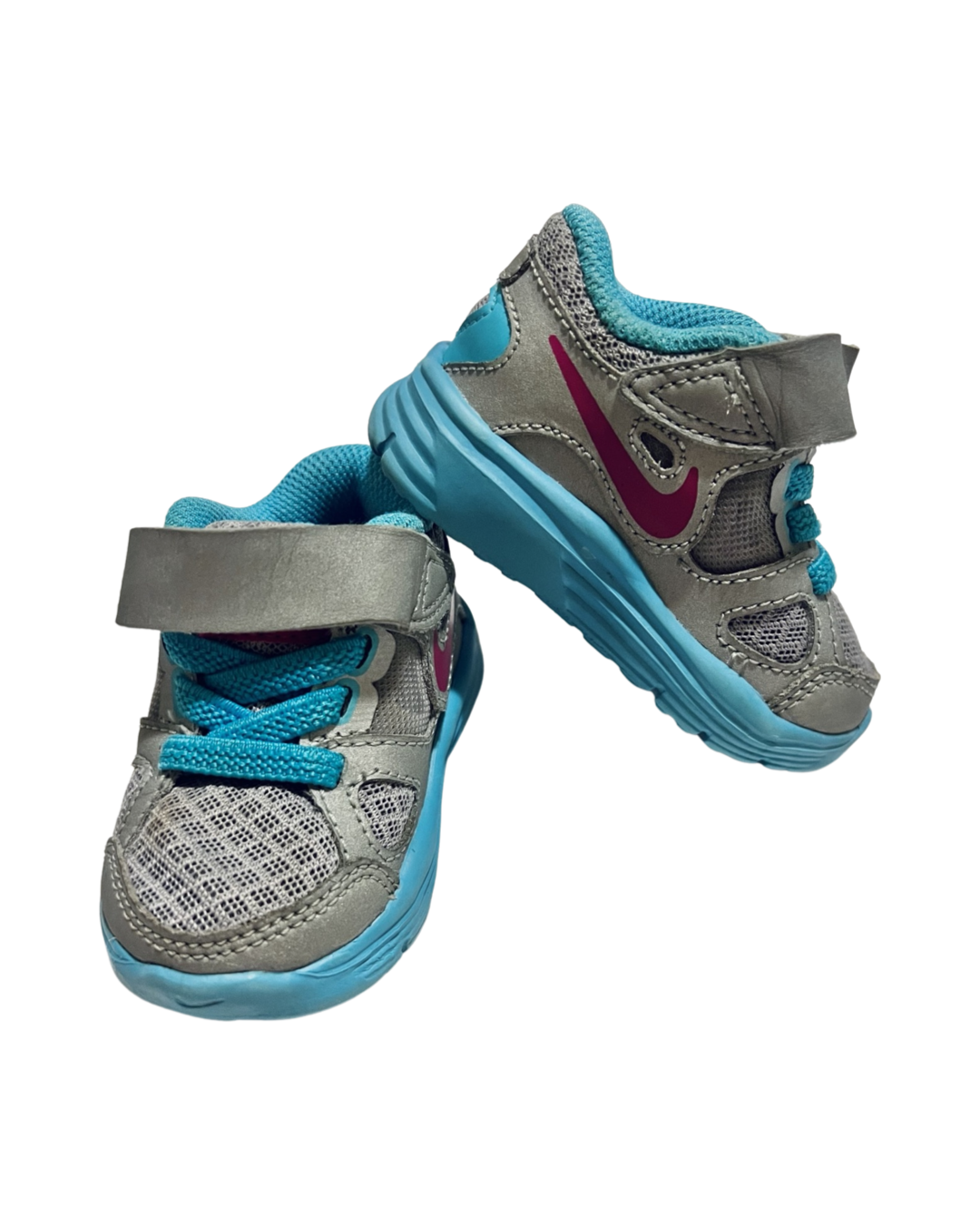 2C Baby Girl Gray & Teal Nike Sneakers Tennis Shoes