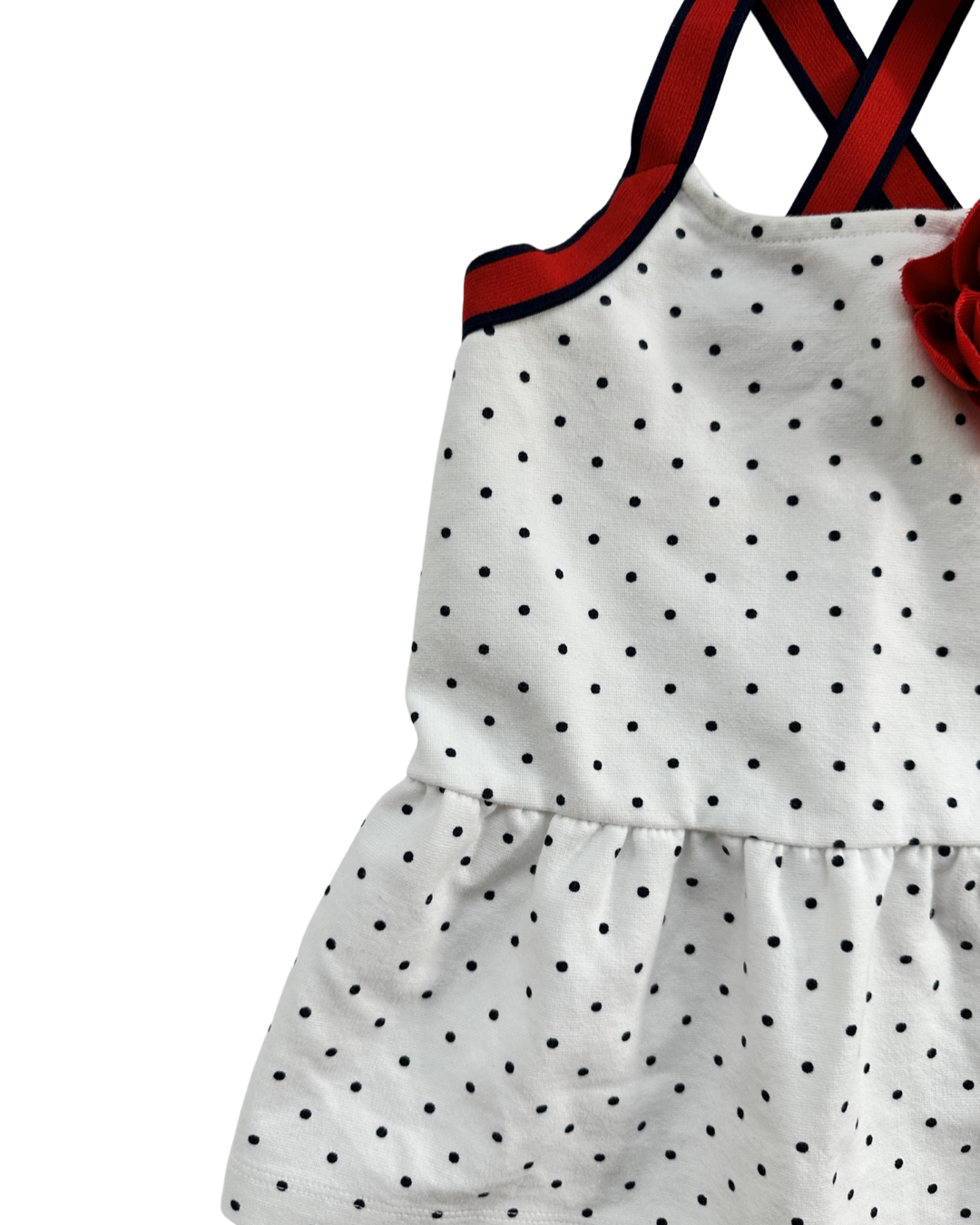 6-12M Baby Girl Janie & Jack Navy Polka Dot Dress