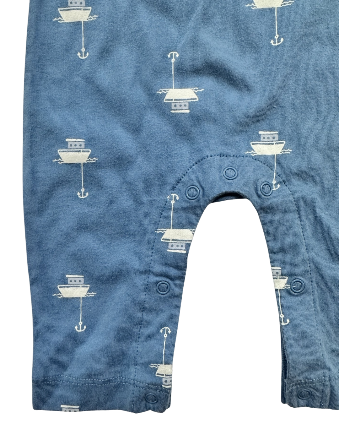 0-3M Baby Boy Baby Gap Blue Boat Romper