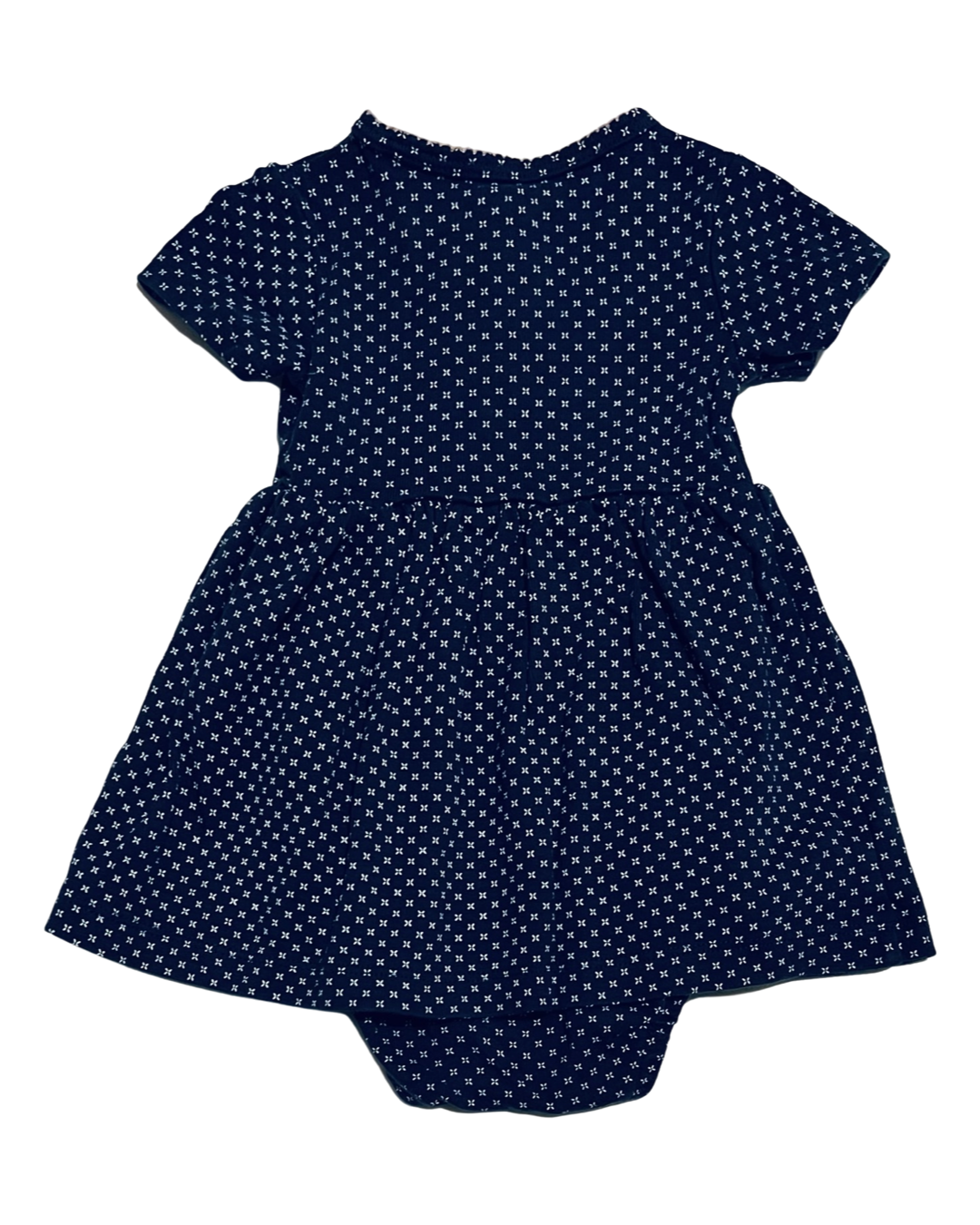 6M Carters Baby Girl Carters Navy / White Polka Dot Dress Onesie