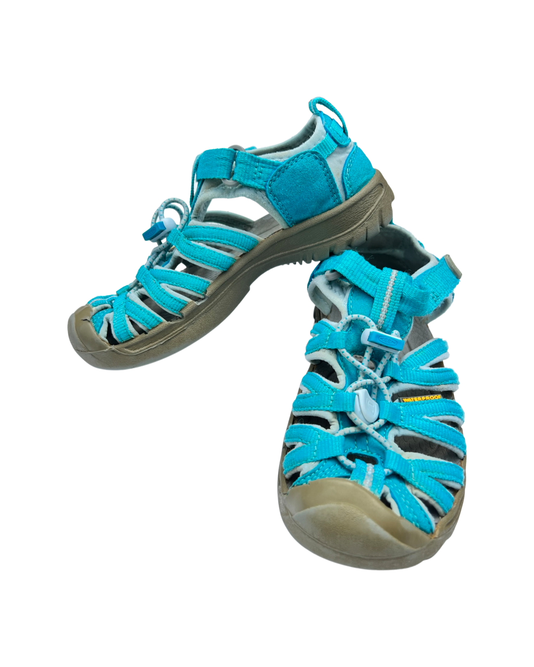 13C Toddler Girl Aqua / Teal Keens WaterProof Shoes Sandals