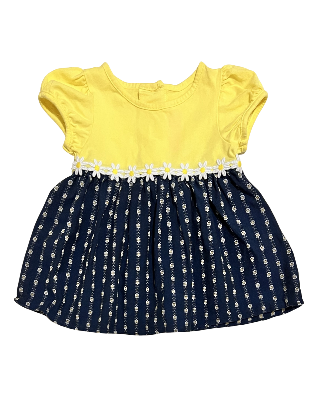 6-12M Baby Girl Goodlad Yellow / Blue Daisy Dress