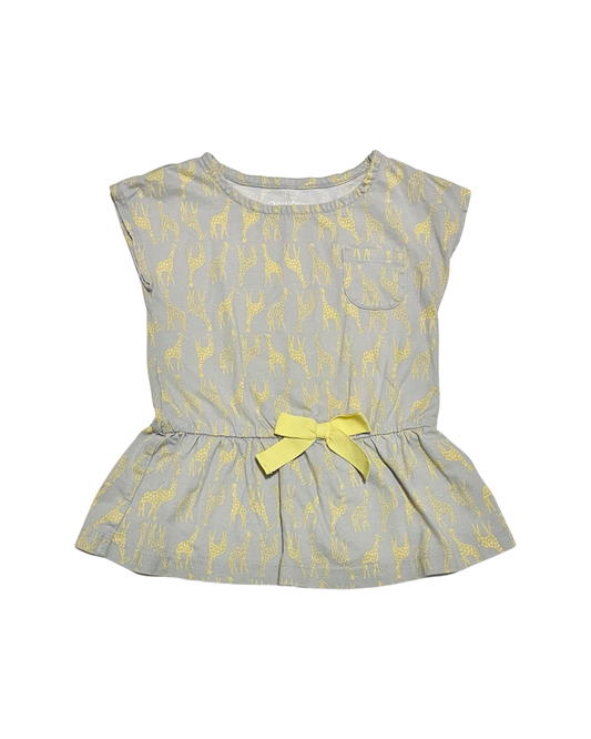 24M Baby Girl Gray OshKosh Giraffe Top