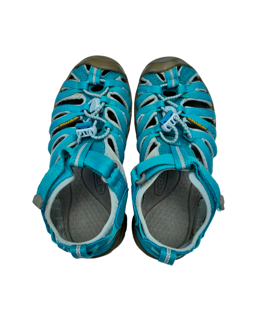 13C Toddler Girl Aqua / Teal Keens WaterProof Shoes Sandals