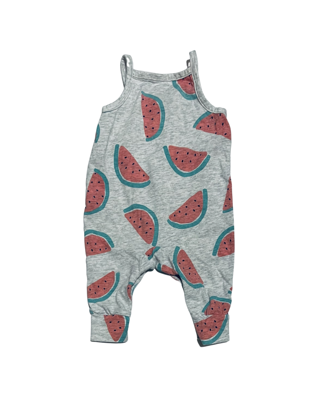 3M Baby Girl Carters Watermelon Tank Romper