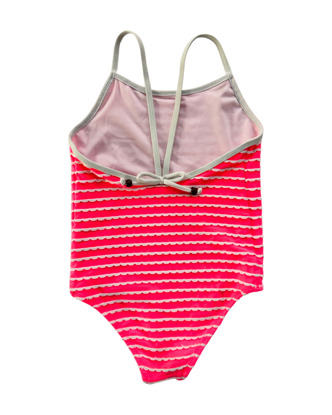 3T Toddler / 4T Toddler Girl Sunuva Hot Pink / White Striped One Piece Swim Suit
