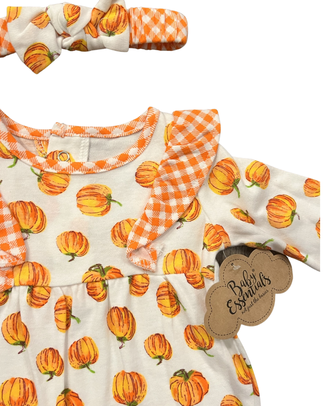 6M Baby Girl Baby Essentials Pumpkin Romper & Headband