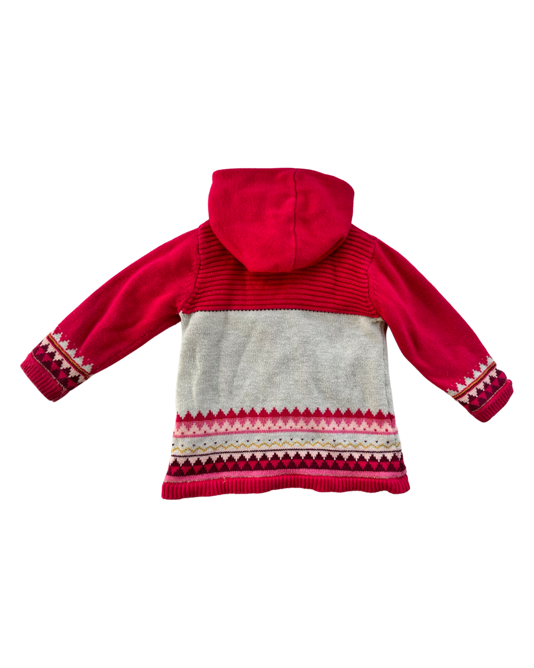 2T Toddler Girl Catamini Fleece Lined Knit Sweater Cardigan Jacket