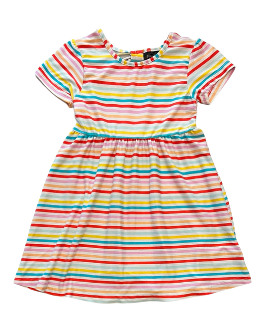24M Baby Girl Picapino Rainbow Striped Dress