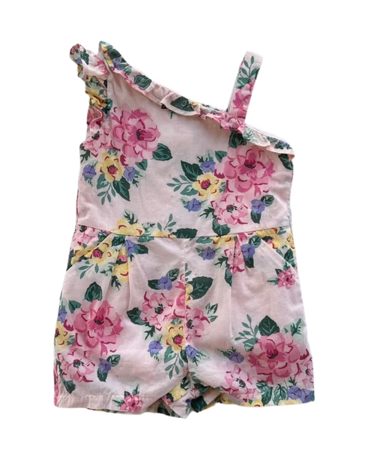 6-12M Baby Girl Janie & Jack Pink Floral Romper