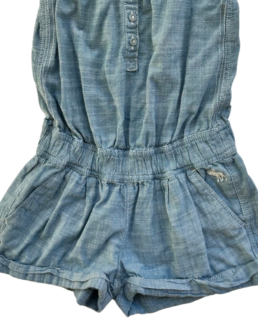Girls Size 8Y /10Y Medium Abercrombie Kids Chambray Romper