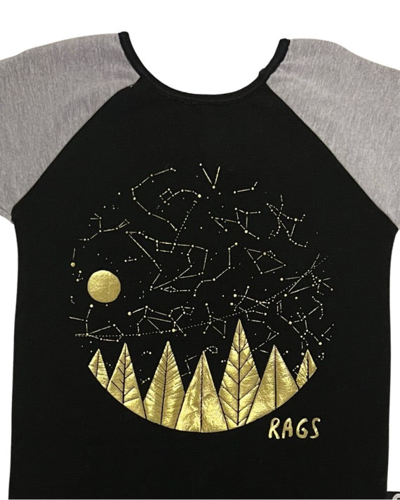 18M-24M Baby Boy / Girl Black & Gold Constellations RAGs