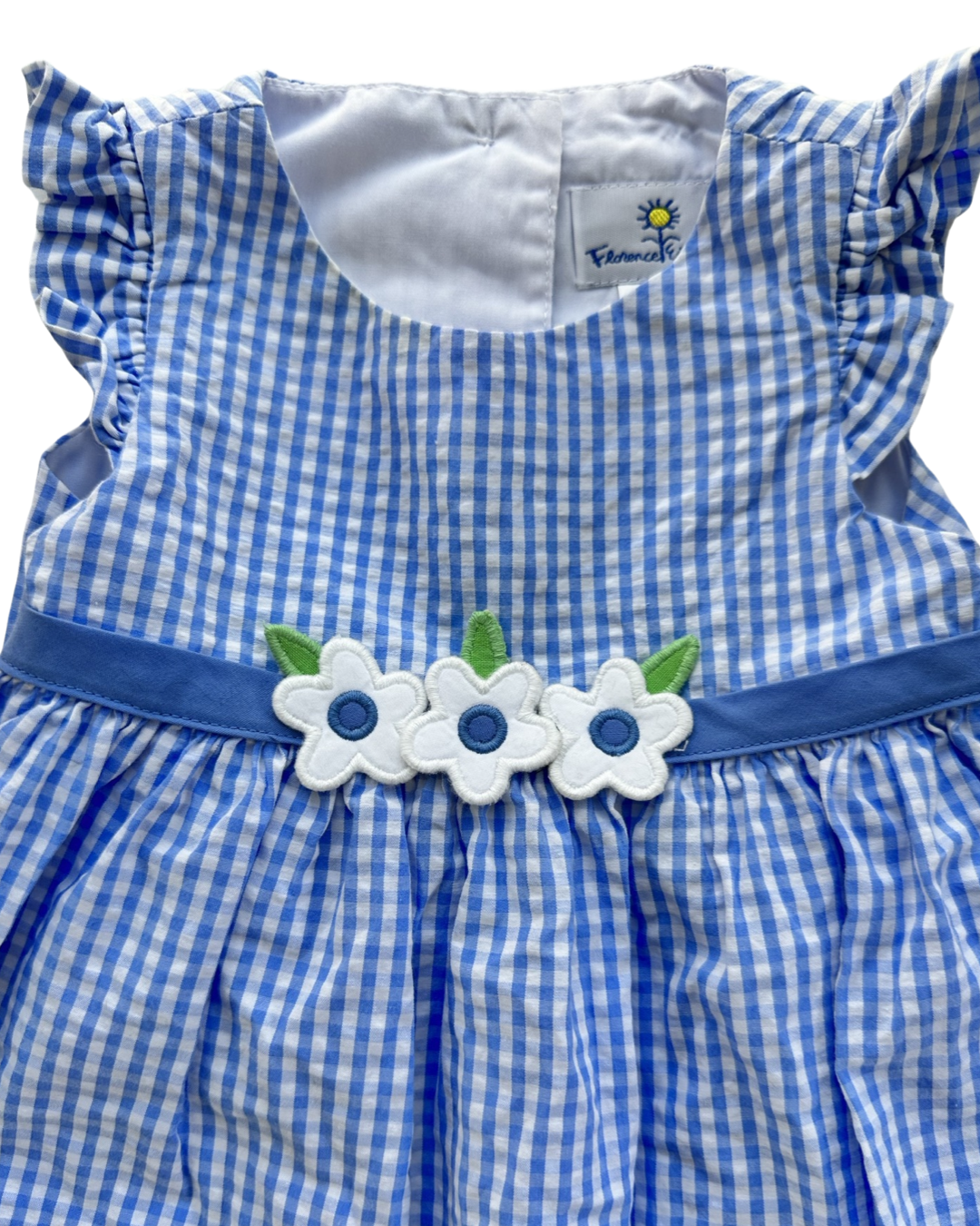 6M Baby Girl Florence Eiseman Blue Gingham Dress